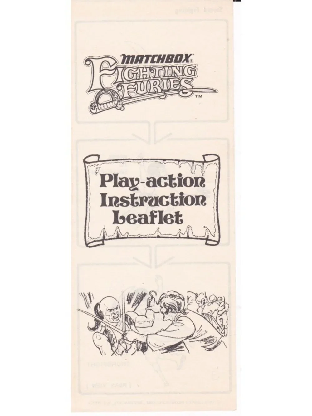 1974 Matchbox Fighting Furies Play-Action Instruction Leaflet Lesney